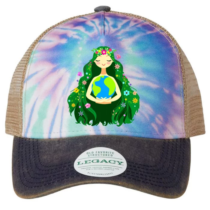 Green Mother Earth Day Gaia Save Our Planet Women Legacy Tie Dye Trucker Hat