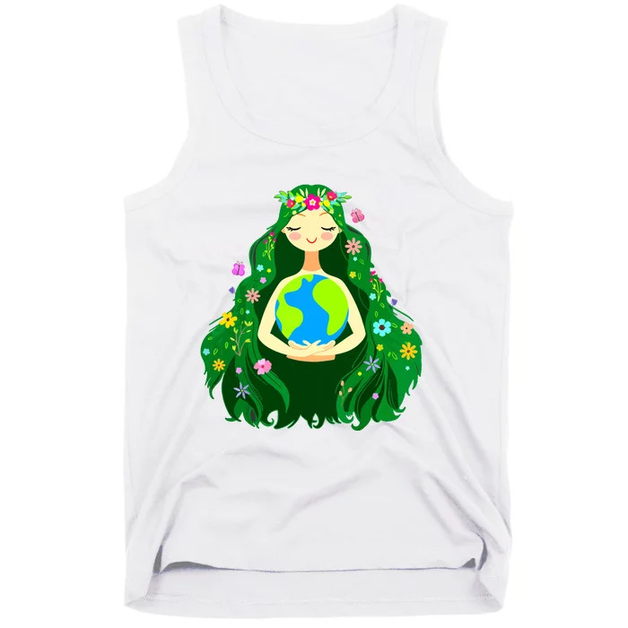 Green Mother Earth Day Gaia Save Our Planet Women Tank Top