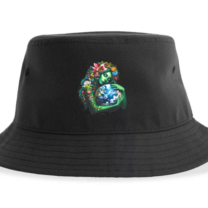 Green Mother Earth Day Gaia Save Our Planet Sustainable Bucket Hat