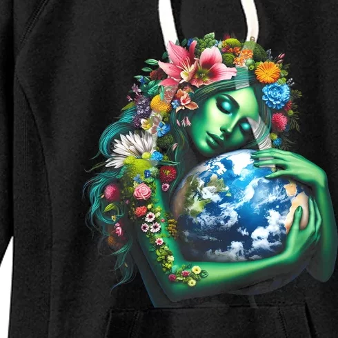 Green Mother Earth Day Gaia Save Our Planet Women's Fleece Hoodie