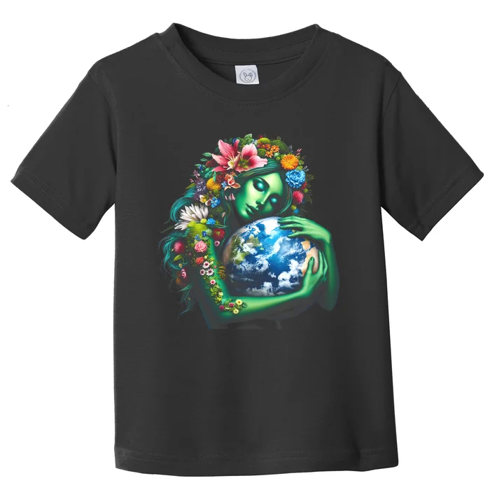 Green Mother Earth Day Gaia Save Our Planet Toddler T-Shirt