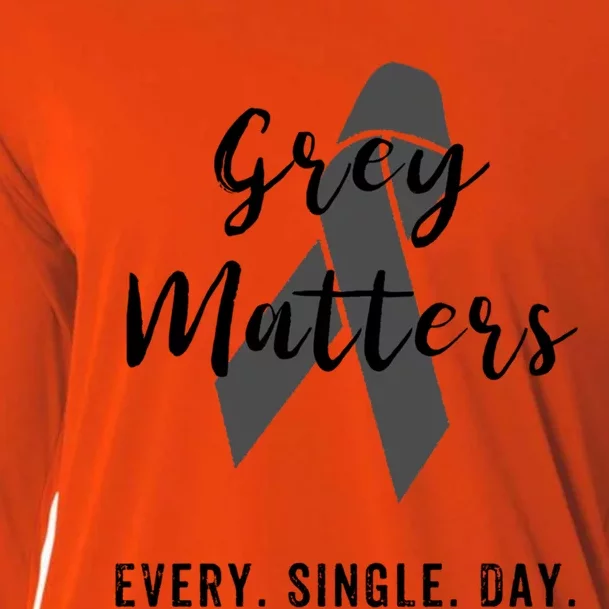 Grey Matters Every Single Day Brain Tumor Cancer Cool Gift Cooling Performance Long Sleeve Crew