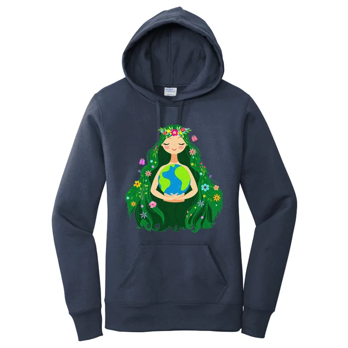 Green Mother Earth Day Gaia Save Our Planet Women's Pullover Hoodie