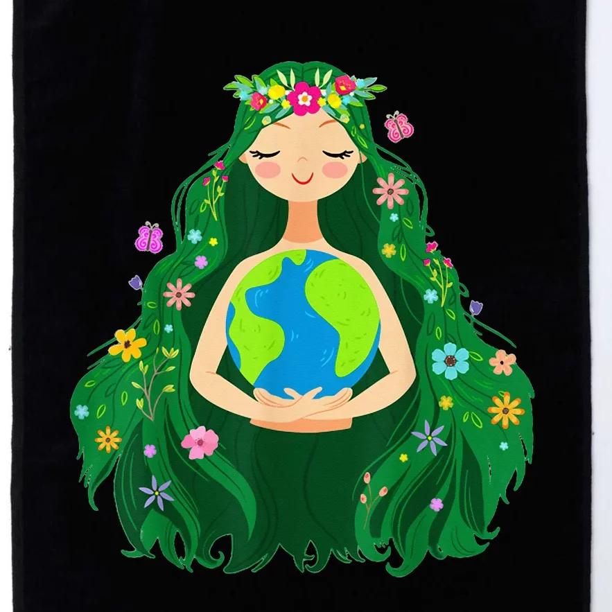 Green Mother Earth Day Gaia Save Our Planet Platinum Collection Golf Towel