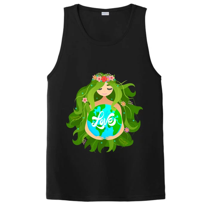 Green Mother Earth Day Gaia Save Our Planet Gift Performance Tank