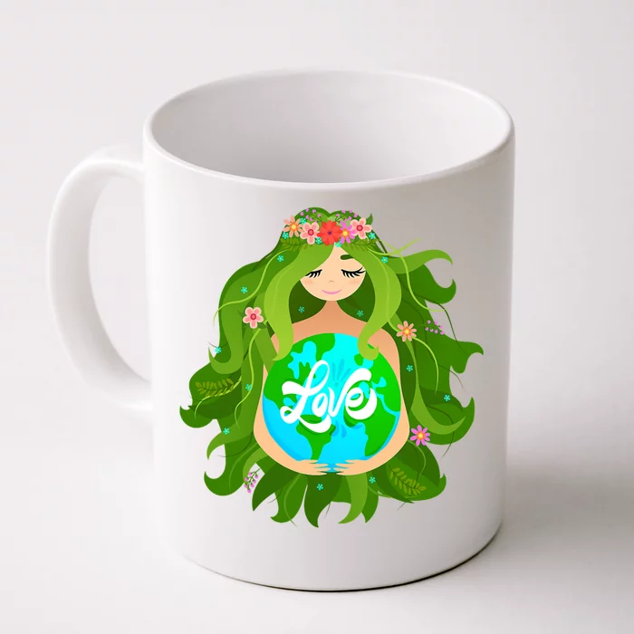 Green Mother Earth Day Gaia Save Our Planet Gift Front & Back Coffee Mug