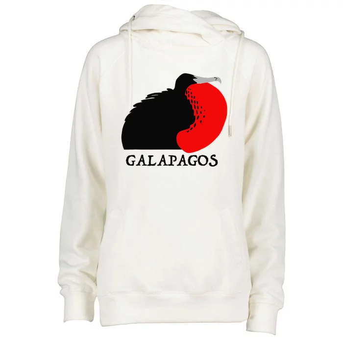 Galapagos Magnificent Frigate Bird Womens Funnel Neck Pullover Hood