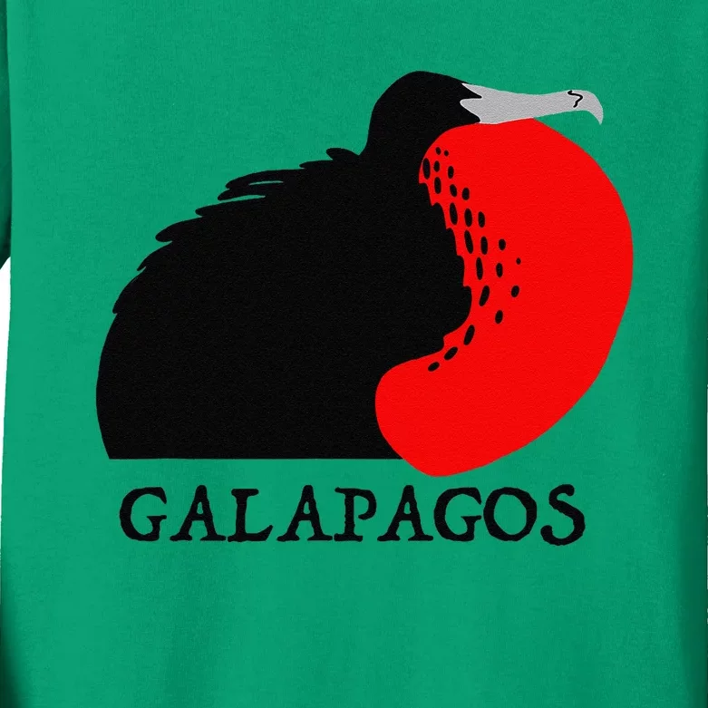 Galapagos Magnificent Frigate Bird Kids Long Sleeve Shirt