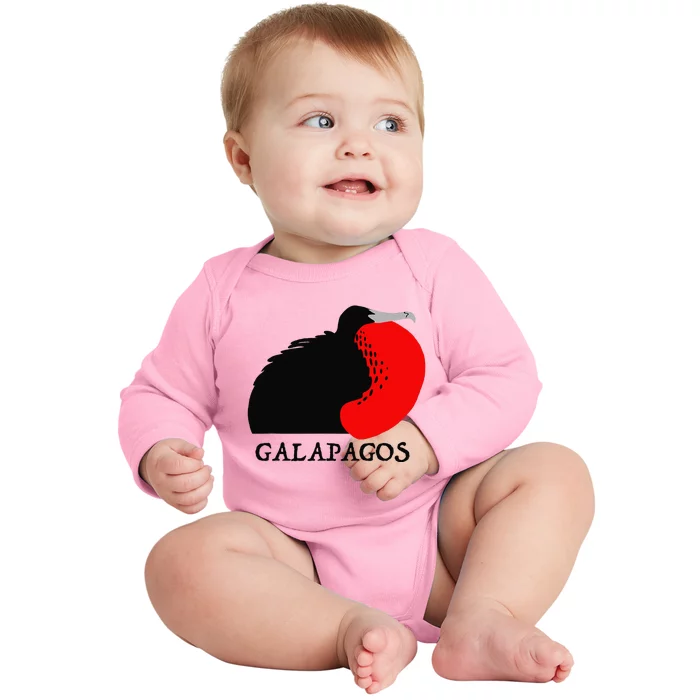 Galapagos Magnificent Frigate Bird Baby Long Sleeve Bodysuit