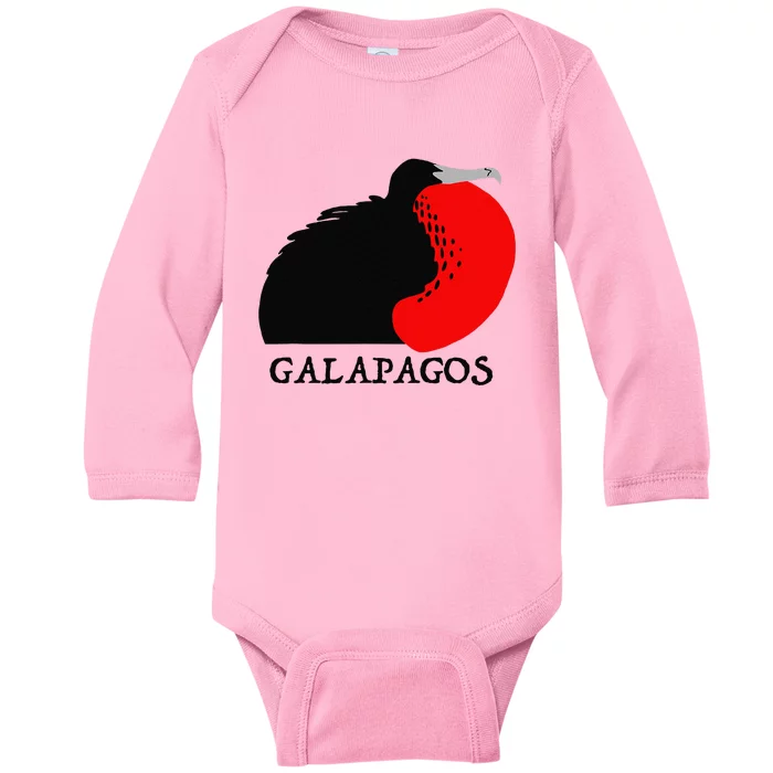 Galapagos Magnificent Frigate Bird Baby Long Sleeve Bodysuit