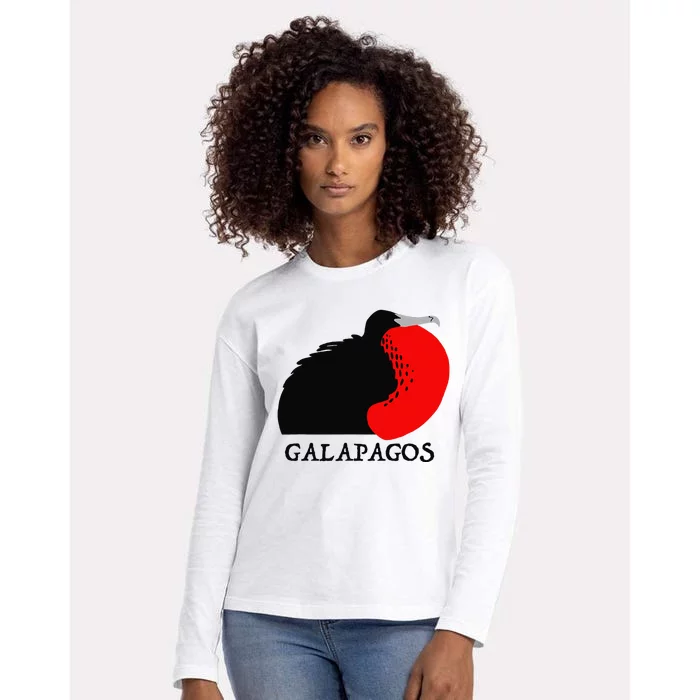 Galapagos Magnificent Frigate Bird Womens Cotton Relaxed Long Sleeve T-Shirt