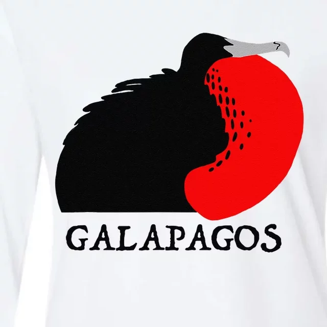 Galapagos Magnificent Frigate Bird Womens Cotton Relaxed Long Sleeve T-Shirt