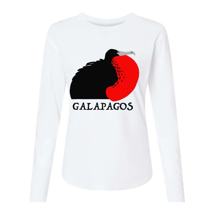 Galapagos Magnificent Frigate Bird Womens Cotton Relaxed Long Sleeve T-Shirt