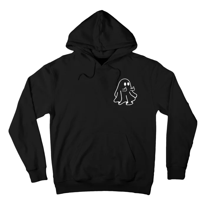 Ghost Middle Finger Funny Ghost Halloween Hoodie