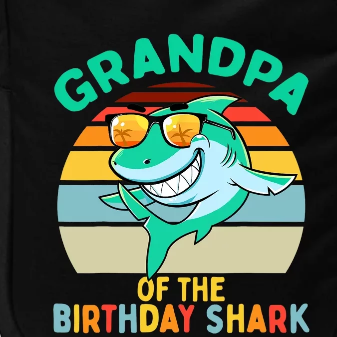 Grandpa Matching Family Shark Birthday Impact Tech Backpack