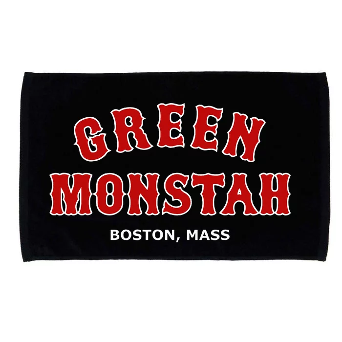 Green Monstah Funny Boston Mass New England Sports Microfiber Hand Towel