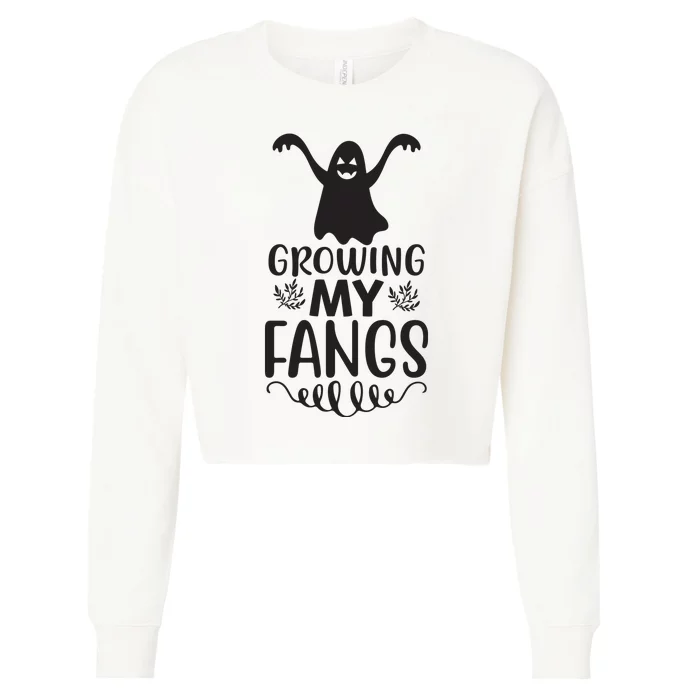 Growing My Fangs Cropped Pullover Crew