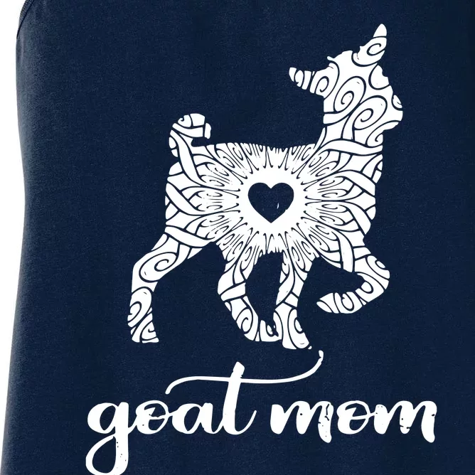 Goat Mom For Women Pet Goat Gift Women's Racerback Tank