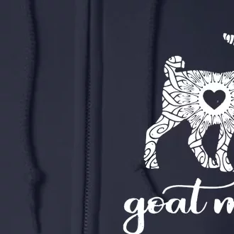 Goat Mom For Women Pet Goat Gift Full Zip Hoodie