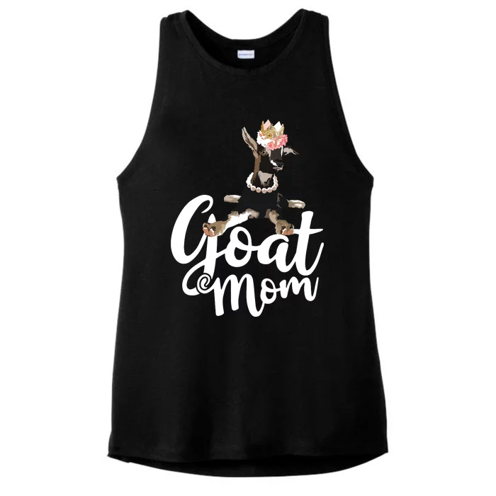 Goat Mom Funny Goat Lover Or Goat Farmer Cute Art Ladies Tri-Blend Wicking Tank