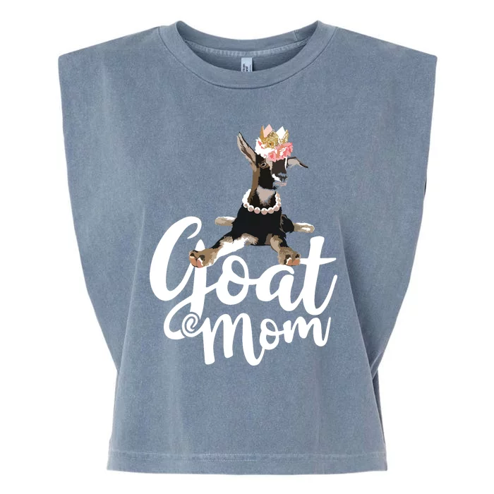 Goat Mom Funny Goat Lover Or Goat Farmer Cute Art Garment-Dyed Women's Muscle Tee