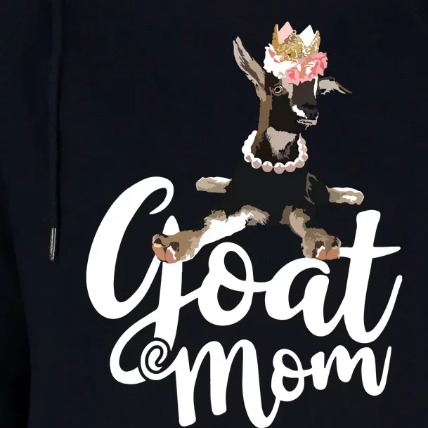 Goat Mom Funny Goat Lover Or Goat Farmer Cute Art Womens Funnel Neck Pullover Hood