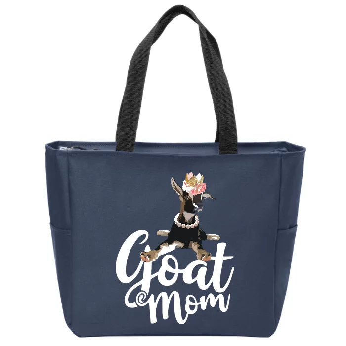 Goat Mom Funny Goat Lover Or Goat Farmer Cute Art Zip Tote Bag