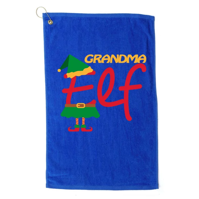 Group Matching Family Christmas Gift Funny Grandma Elf Great Gift Platinum Collection Golf Towel