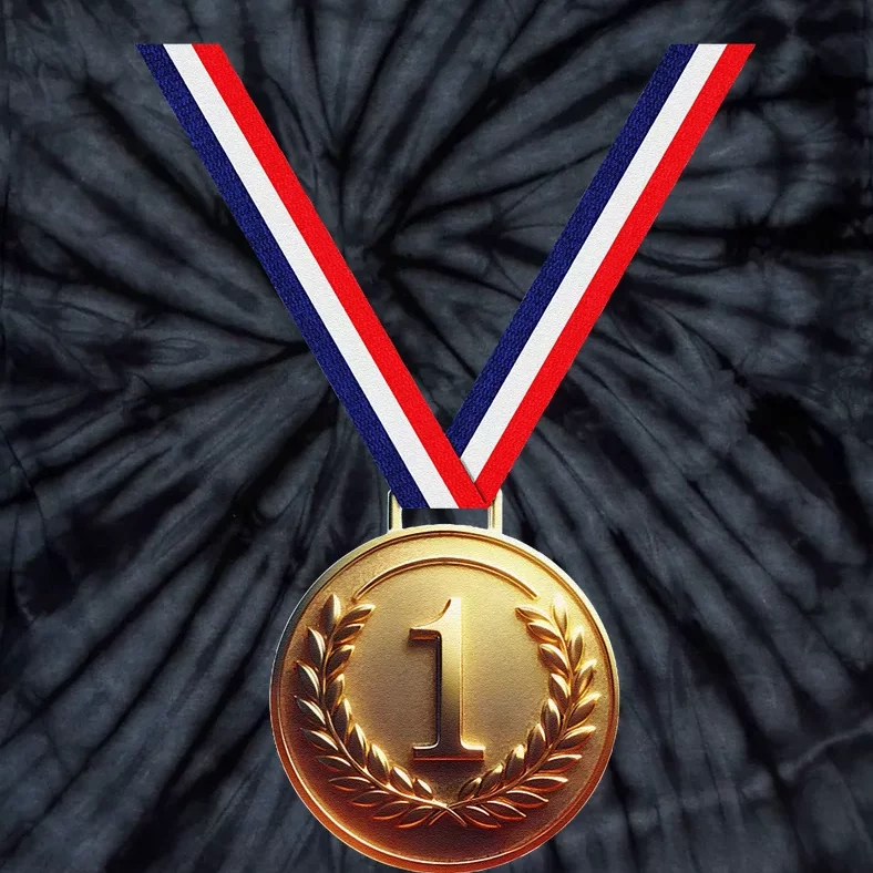 Golden Medal For Winners School Team And Champions Tie-Dye T-Shirt