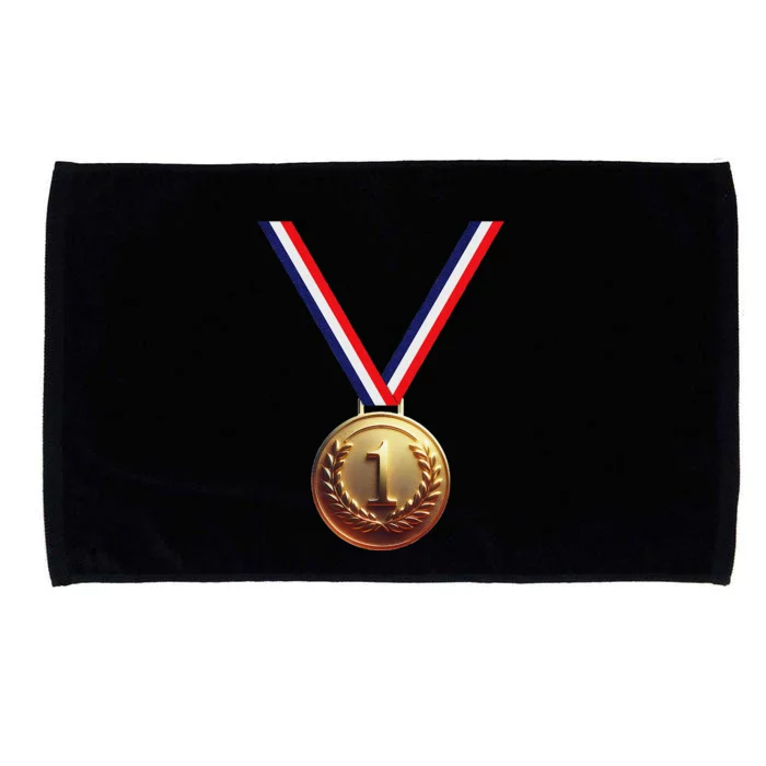 Golden Medal For Winners School Team And Champions Microfiber Hand Towel