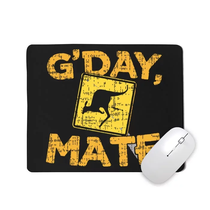 Gday Mate Funny Australia Kangaroo Mousepad