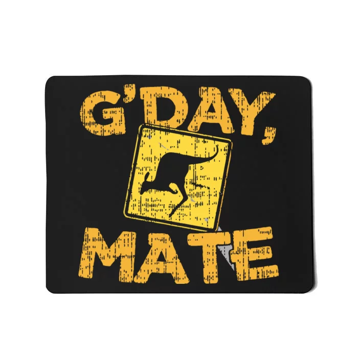 Gday Mate Funny Australia Kangaroo Mousepad