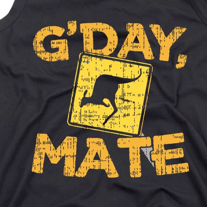 Gday Mate Funny Australia Kangaroo Tank Top