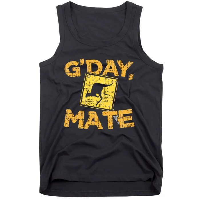 Gday Mate Funny Australia Kangaroo Tank Top