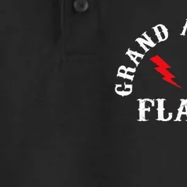 Grand Master Flash Lighting Fast White Text Dry Zone Grid Performance Polo