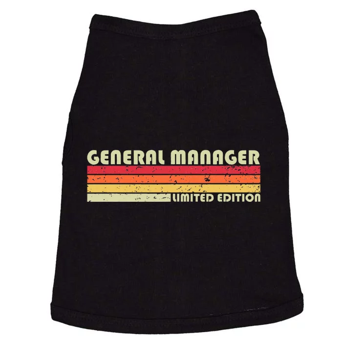 General Manager Funny Job Title Profession Birthday Worker Doggie Tank