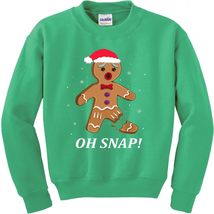 Gingerbread Man Funny Xmas Oh Snap Christmas Cookie Costume Baking Team Gift Kids Sweatshirt