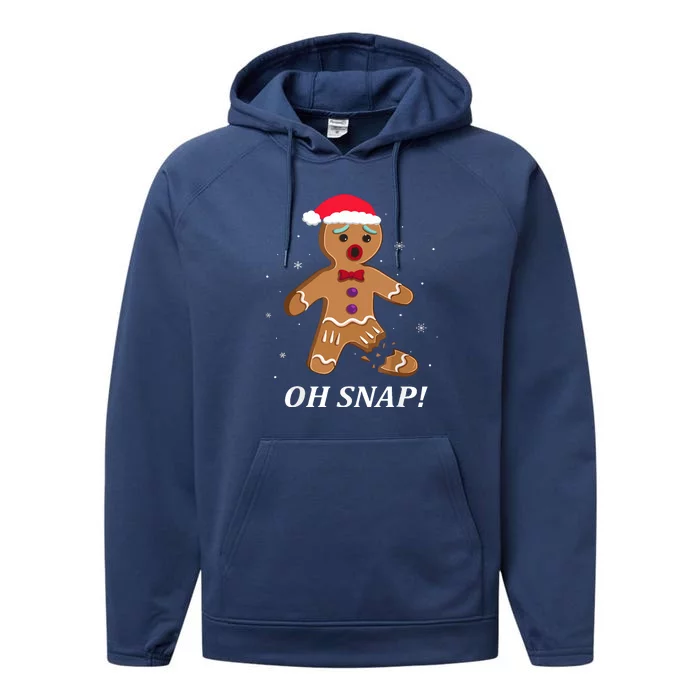 Gingerbread Man Funny Xmas Oh Snap Christmas Cookie Costume Baking Team Gift Performance Fleece Hoodie