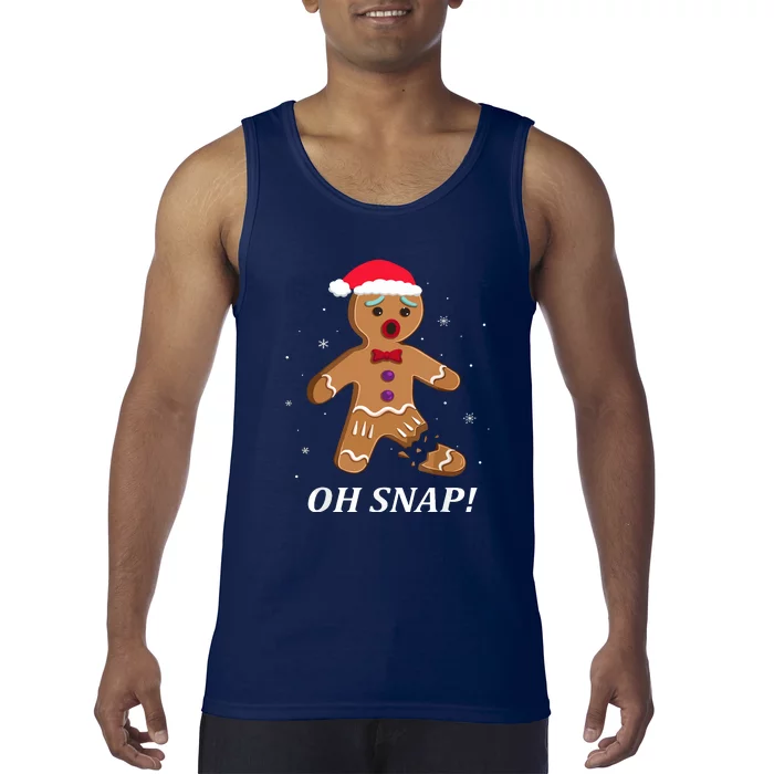 Gingerbread Man Funny Xmas Oh Snap Christmas Cookie Costume Baking Team Gift Tank Top