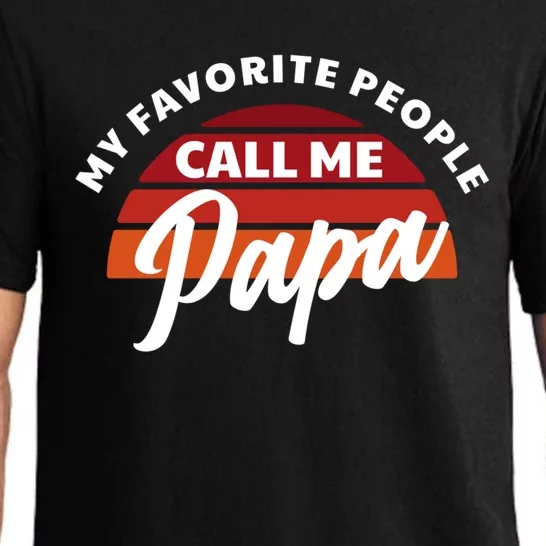 Grandpa My Favorite People Call Me Papa Gift Pajama Set