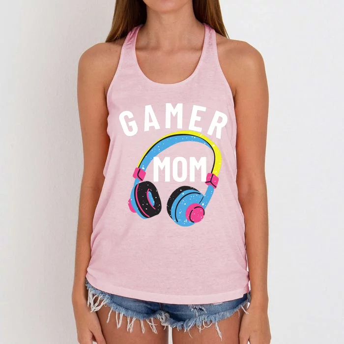 Gamer Mom For Mom Who Loves Gaming And Video Games Christmas Gift Women's Knotted Racerback Tank