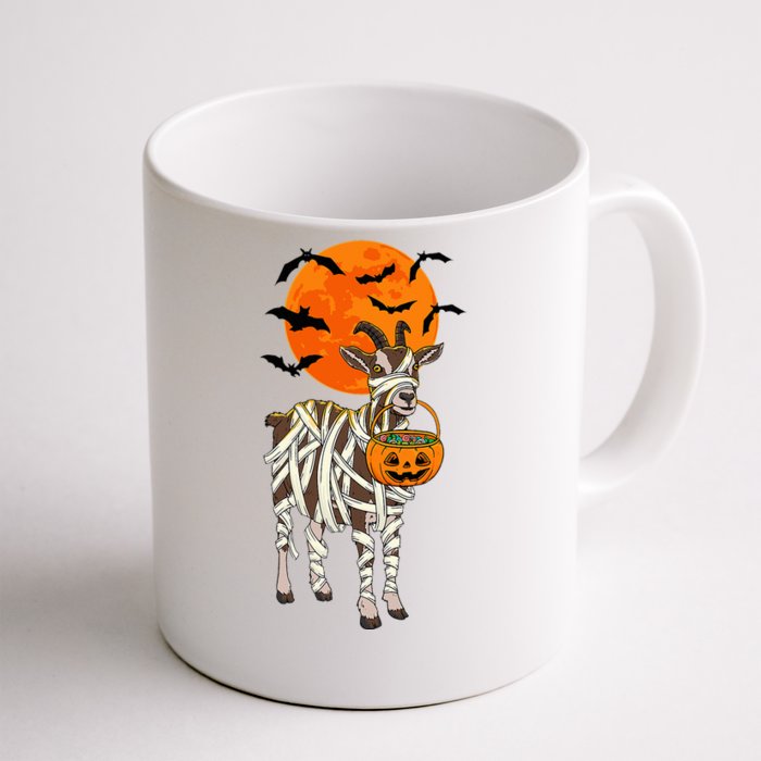 Goat Mummy Funny Halloween Farmer Front & Back Coffee Mug