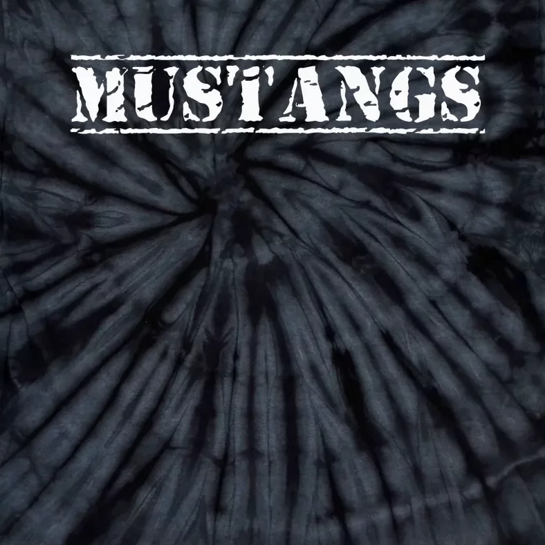 Go Mustangs Football Baseball Basketball Cheer Fan School Tie-Dye T-Shirt