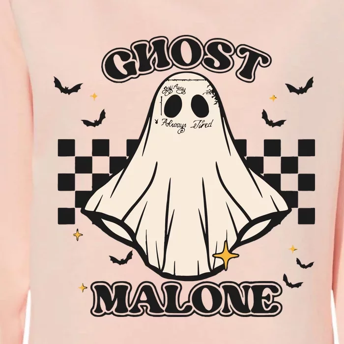 Ghost Malone Funny Halloween Malone Spooky Halloween Womens California Wash Sweatshirt