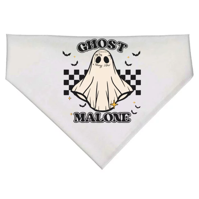 Ghost Malone Funny Halloween Malone Spooky Halloween USA-Made Doggie Bandana