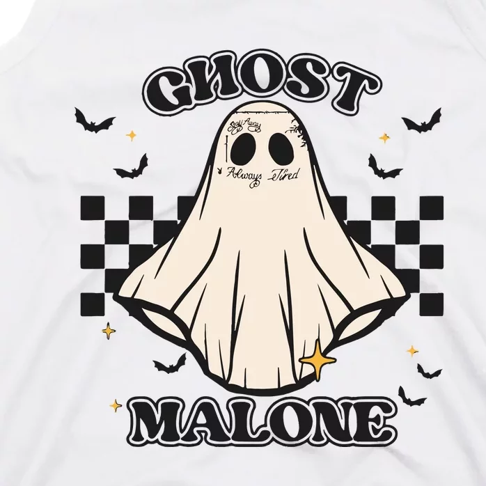 Ghost Malone Funny Halloween Malone Spooky Halloween Tank Top