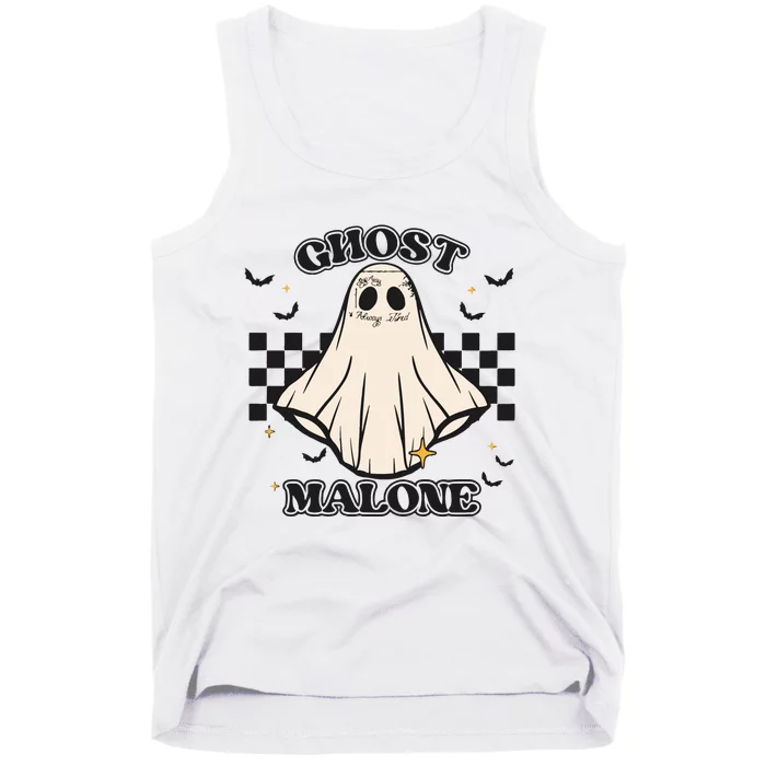 Ghost Malone Funny Halloween Malone Spooky Halloween Tank Top