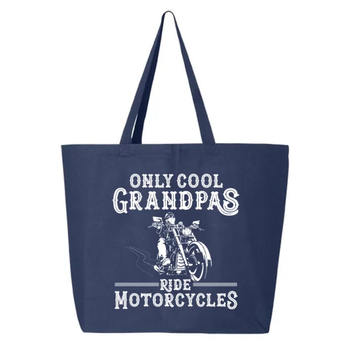 Grandpa Motorcycle Funny Cool Grandpas Ride Motorcycles Funny Gift 25L Jumbo Tote