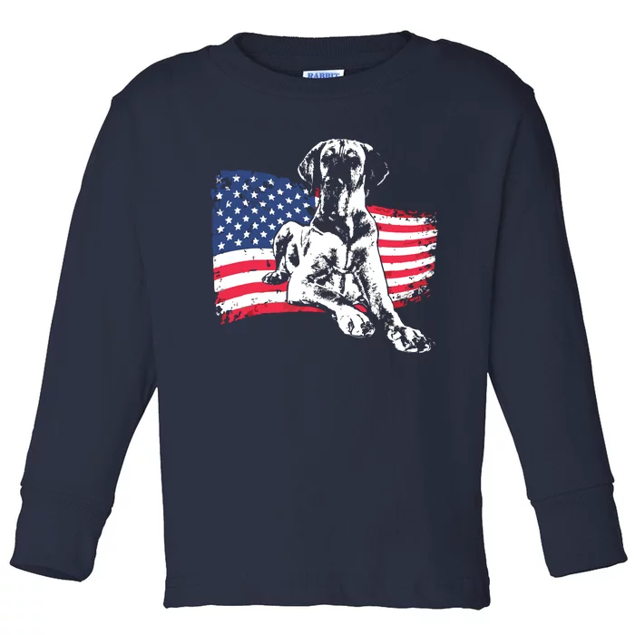 German Mastiff Great Dane Dog Breed Toddler Long Sleeve Shirt