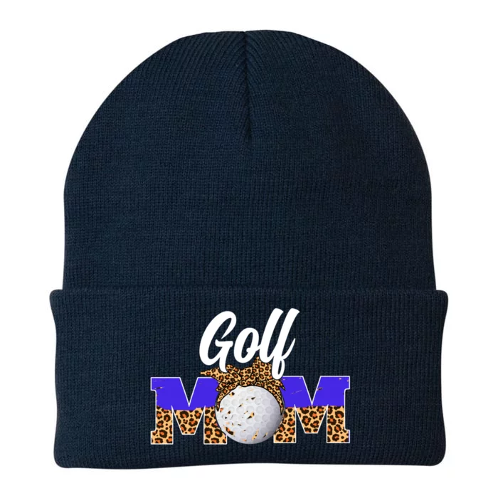 Golf Mom Game Day Leopard Mothers Day Gift Knit Cap Winter Beanie